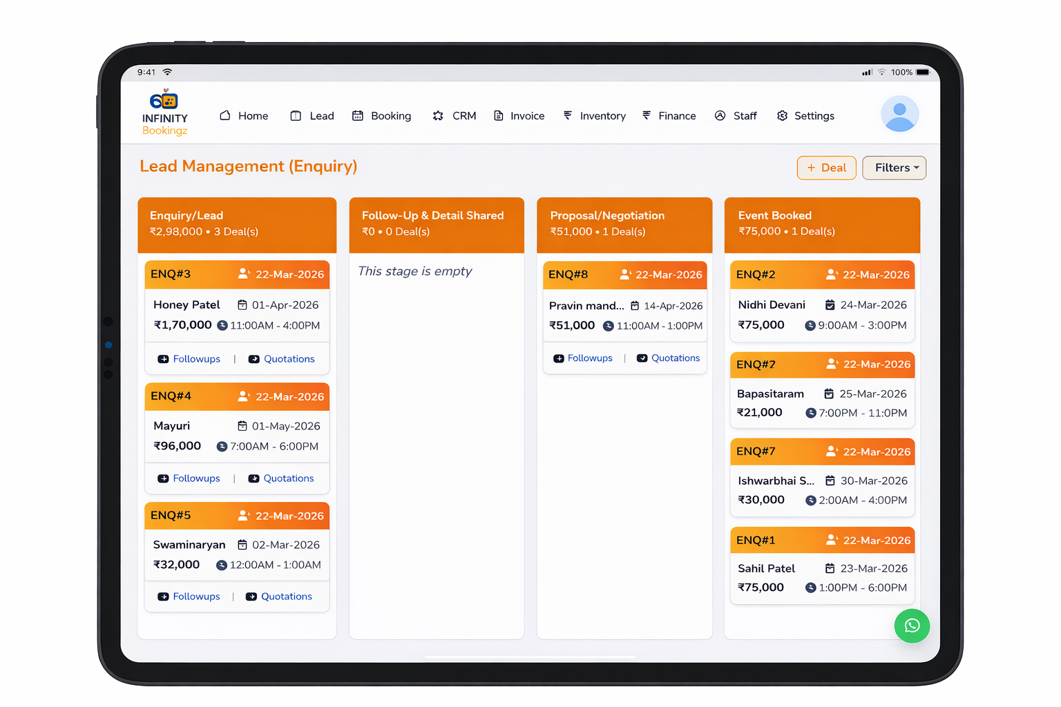 Booking Management